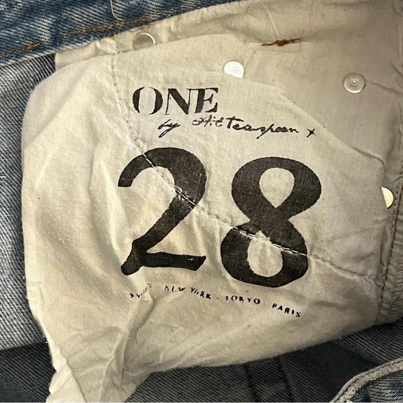 One Teaspoon | Trashed Free Birds denim jeans crop ankle Women size 28 low waist - Picture 10 of 13